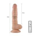 8.5"" Real Extreme Vibrating Dildo Flesh