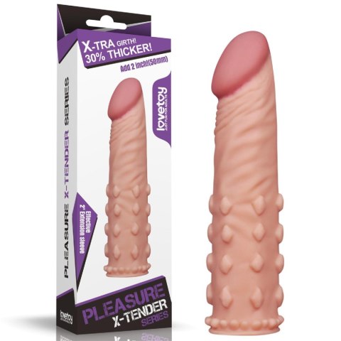 Add 2"" Pleasure X Tender Penis Sleeve Flesh