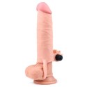 Add 2"" Pleasure X Tender Vibrating Penis Sleeve Flesh