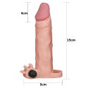 Add 2"" Pleasure X Tender Vibrating Penis Sleeve Flesh