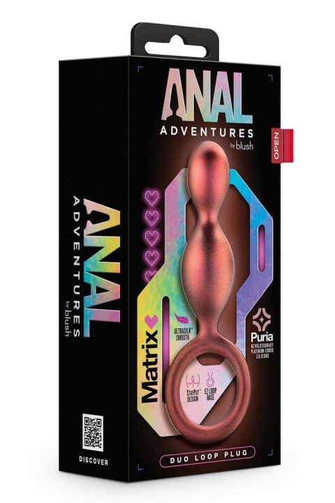 ANAL ADVENTURES MATRIX DUO LOOP PLUG COPPER Blush