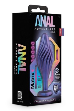 ANAL ADVENTURES MATRIX SWIRLING BLING PLUG SAPPHIRE Blush