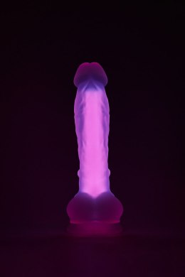 RADIANT SOFT SILICONE GLOW IN THE DARK DILDO LARGE PINK Dream Toys