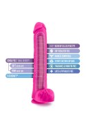 Duży penis naturalny gruby członek przyssawka 35cm Blush