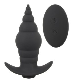 Korek analny wibrujący stożek zatyczka pilot 9cm Black Velvets