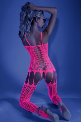 Hypnotic Criss-Cross Body with Garter Look - Neon Pink GLOW