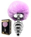 Plug-Metal Anal Fluffly Twist Plug L Purple Alive