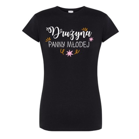 Czarna koszulka damska "Drużyna Panny Mlodej" M PropaGanda
