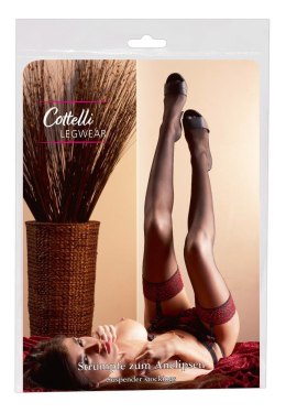 Stockings black/red 4 Cottelli LEGWEAR