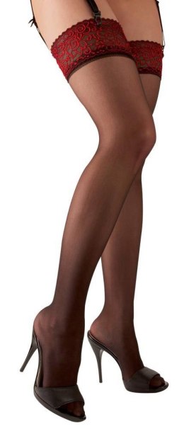 Stockings black/red 4 Cottelli LEGWEAR