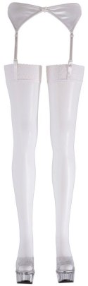 Stockings white 2 Cottelli LEGWEAR