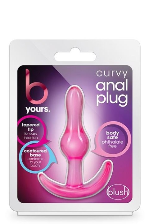 B YOURS CURVY ANAL PLUG PINK Blush