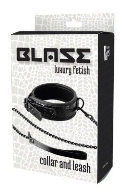 BLAZE COLLAR AND LEASH CROCO BLACK Dream Toys