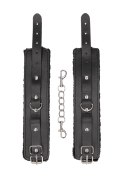 Plush Bonded Leather Hand Cuffs - With Adjustable Straps Ouch!