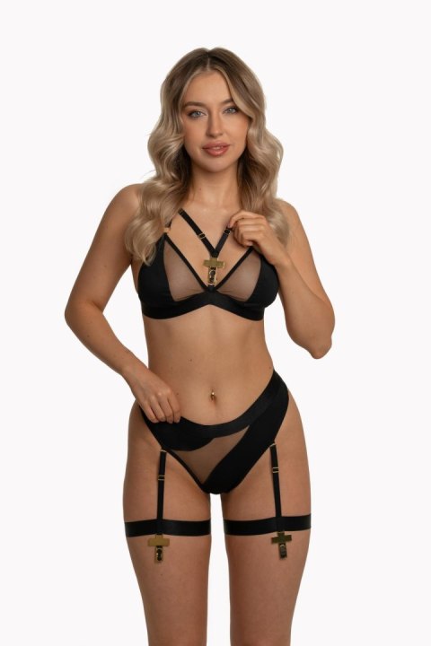 SEILA set black (bra+string) S/M Anais