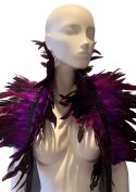 Feather Shoulder Wrap Purple