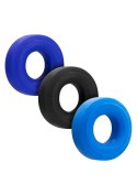 Huj3 Cockring 3 pack Blue