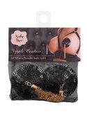 Sequin Nipple Covers w Chain Black