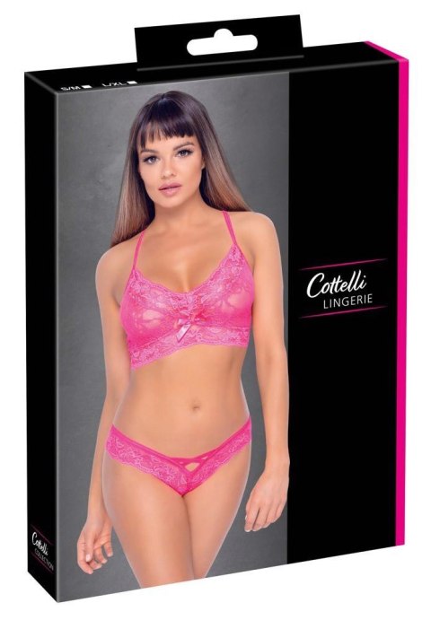 Bra and Briefs pink S/M Cottelli LINGERIE