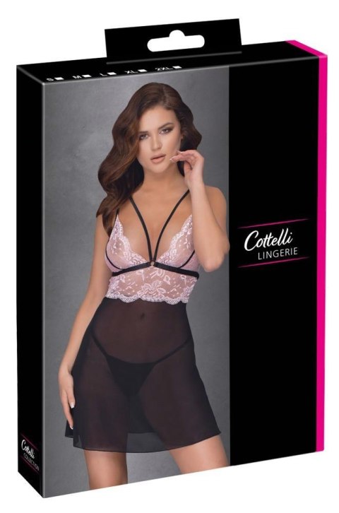 Babydoll black/pink L Cottelli LINGERIE