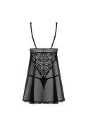 Sweetia babydoll i stringi czarna M/L Obsessive