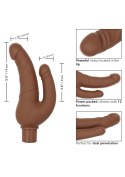 Rechargeable Stud Over Under Brown skin tone CalExotics