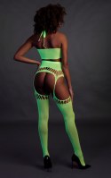 Two Piece with Crop Top and Stockings - Green - XS/XL Ouch!