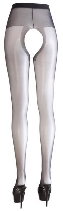 Crotchless Tights black 1 Cottelli LEGWEAR