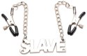 Enslaved Slave Nipple Clamps with Chain Master Series