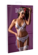 Bra & Garter Panty Set White