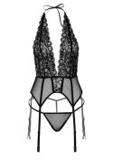 Cami Garter and String Black