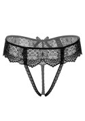 Delphine crotchless string Black