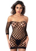 Deluxe Fence Net Minidress Black