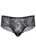 Ella crotchless cheeky panty Black