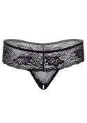 Jane crotchless thong panty Black