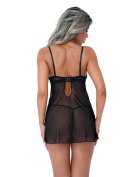 Lace Babydoll and String Black