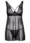 Lace Babydoll and String Black