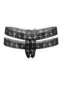 Lucy crotchless thong panty Black