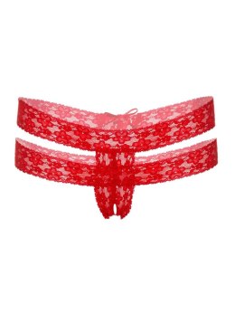 Lucy crotchless thong panty Red