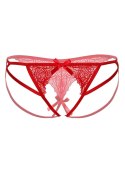 Naomi strappy crotchless tanga Red