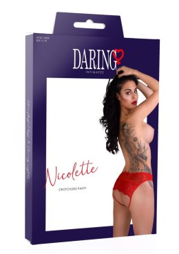 Nicolette crotchless panty Red