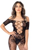 Off the Shoulder Bodystocking Black