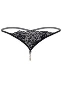 Pearl beaded g-string Black