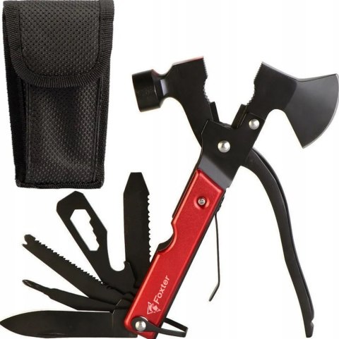 FOXTER® MULTITOOL NARZĘDZIE WIELOFUNKCYJNE SURVIVAL MŁOTEK ETUI 17W1 Hurtomax