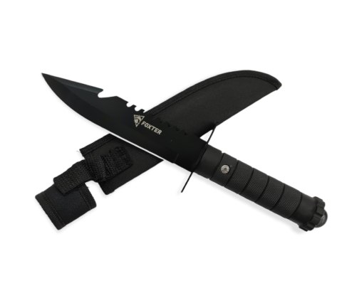 FOXTER® NÓŻ TAKTYCZNY MYŚLIWSKI RAMBO FINKA WOJSKOWY SURVIVAL 28CM Hurtomax