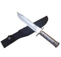 FOXTER® NÓŻ TAKTYCZNY RAMBO FINKA WOJSKOWY SURVIVAL 35CM Hurtomax