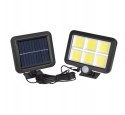 LAMPA SOLARNA HALOGEN 120 LED CZUJNIK RUCHU AKUMULATOR IP44 Hurtomax