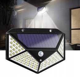 LAMPA SOLARNA KINKIET SMD 100 LED CZUJNIK RUCHU I ZMIERZCHU Hurtomax