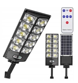 LAMPA SOLARNA ULICZNA Z CZUJNIKIEM ZMIERZCHU RUCHU 300 LED 1000W Hurtomax