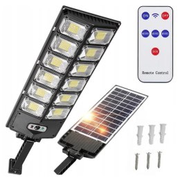 LAMPA SOLARNA ULICZNA Z CZUJNIKIEM ZMIERZCHU RUCHU 504 LED 1200W Hurtomax